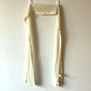 Handmade beaded white scarf
